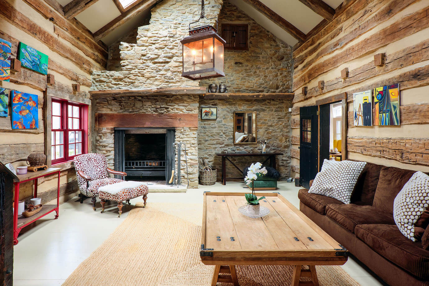 Shaggy Bark Farm log section